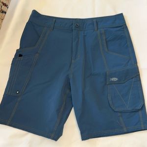 Afico Men’s Blue Fishing Cargo Shorts Size 36 -NWOTS